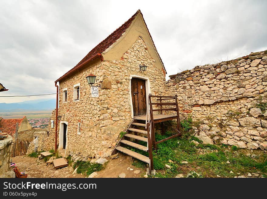 Picture taken inside the medieval fortress from Rasnov, Transylvania, Romania build by the Teutonic knights. Picture taken inside the medieval fortress from Rasnov, Transylvania, Romania build by the Teutonic knights.