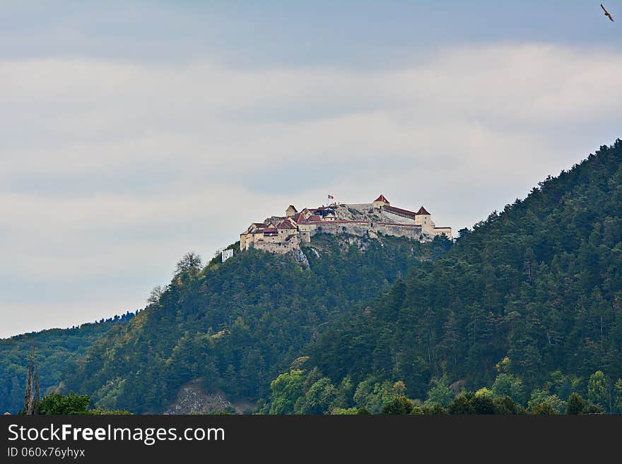 View of the medieval fortress of Rasnov.