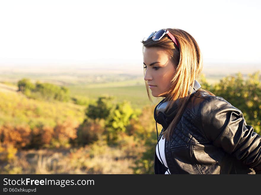 Beautiful Girl Enjoying Nature