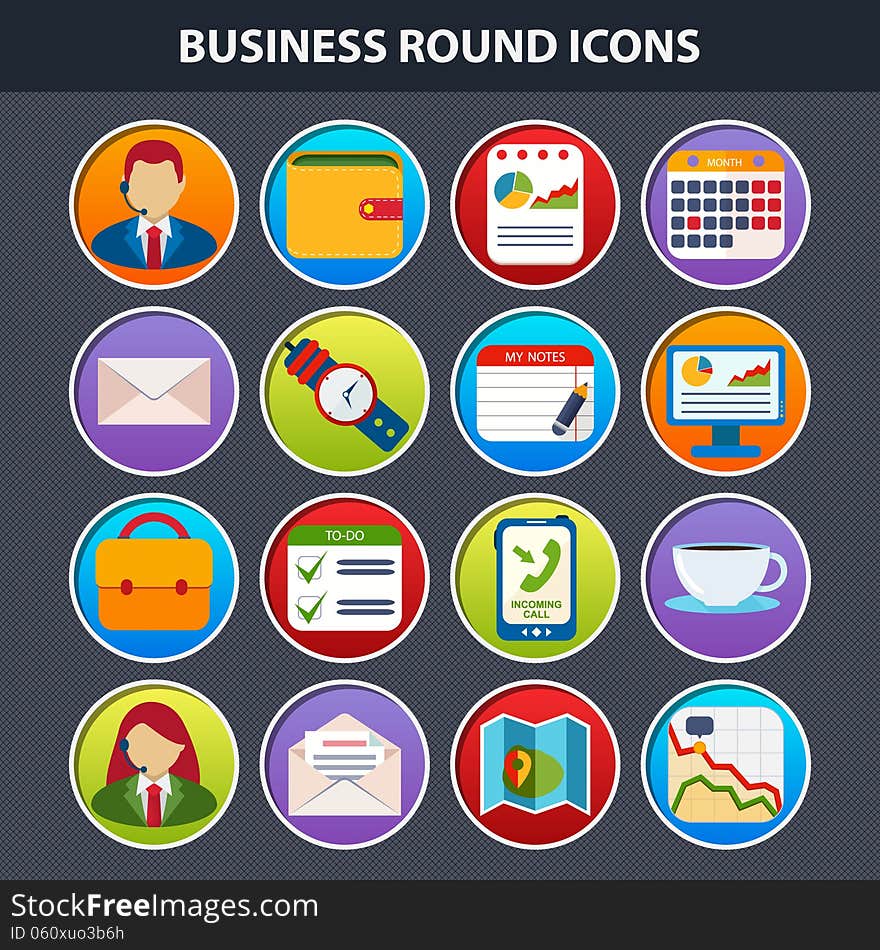 Business people Flat icons for Web and Mobile Application.