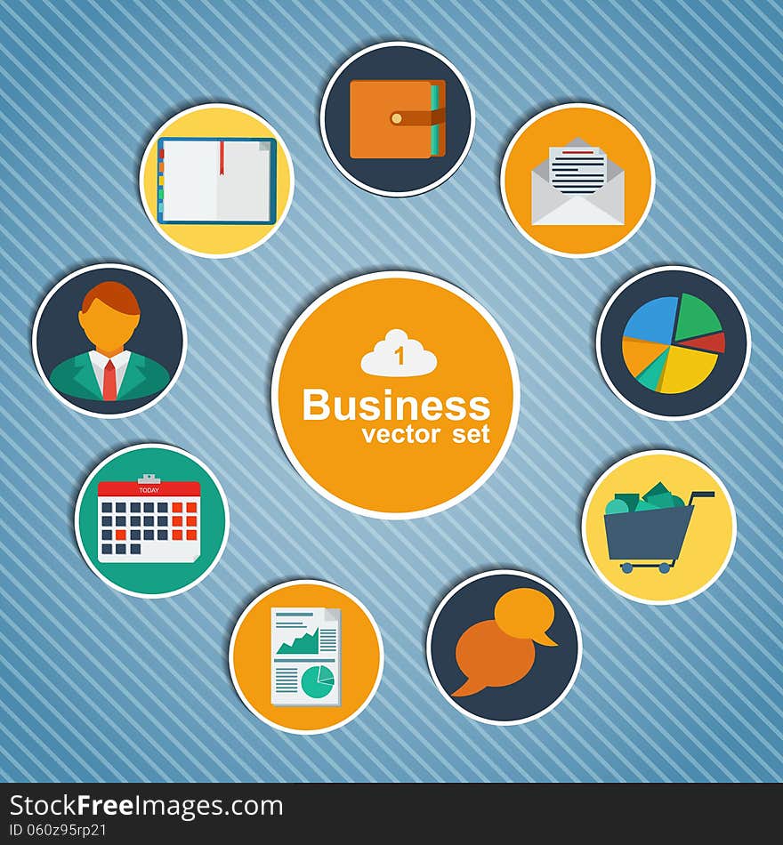 Business infographic flat design. Vector illustration
