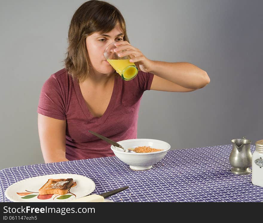 Woman Eating Gluten-free Breakfast