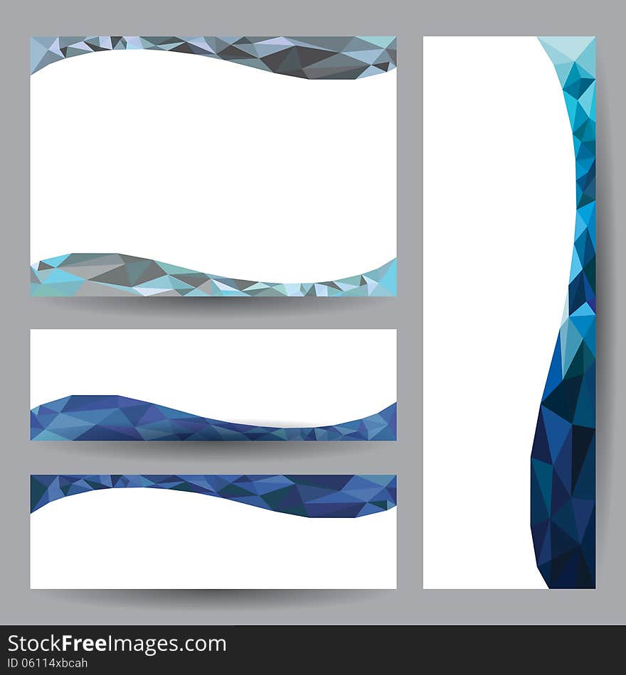 Template card Abstract 3D geometric blue element design background. illustration. Template card Abstract 3D geometric blue element design background. illustration