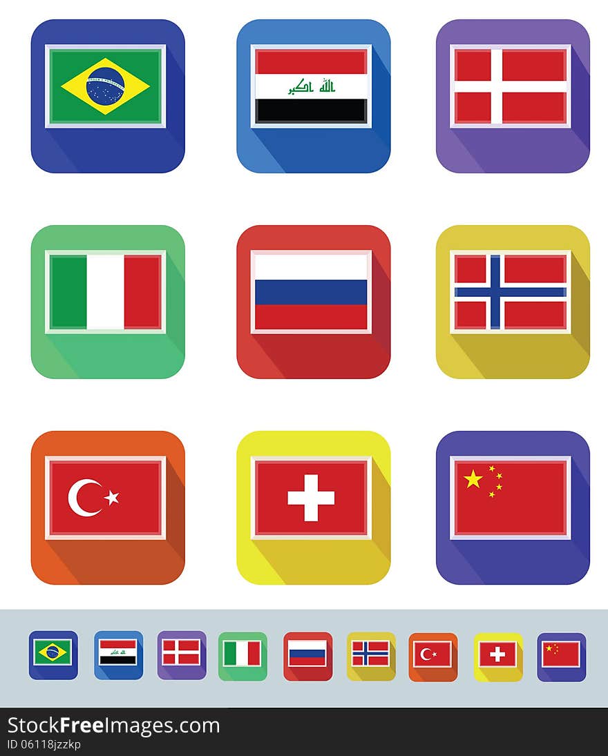 Flag sets ,icon design great for websites or print. Flag sets ,icon design great for websites or print