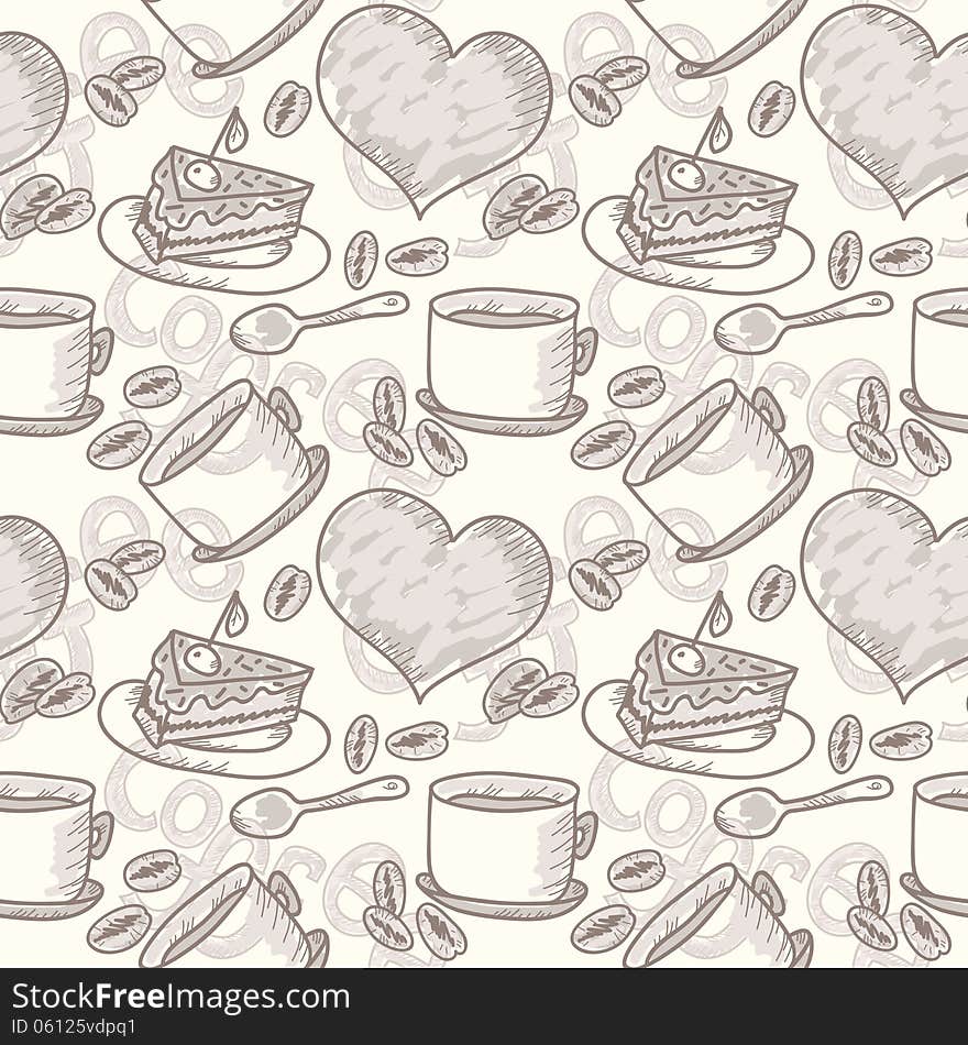 Seamless coffee background