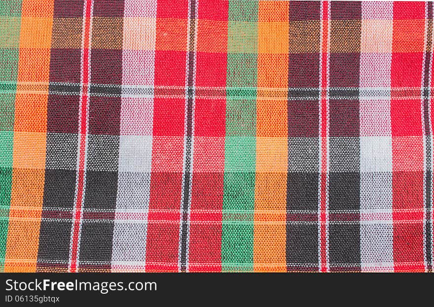 Woven fabric surface pattern plaid. Woven fabric surface pattern plaid