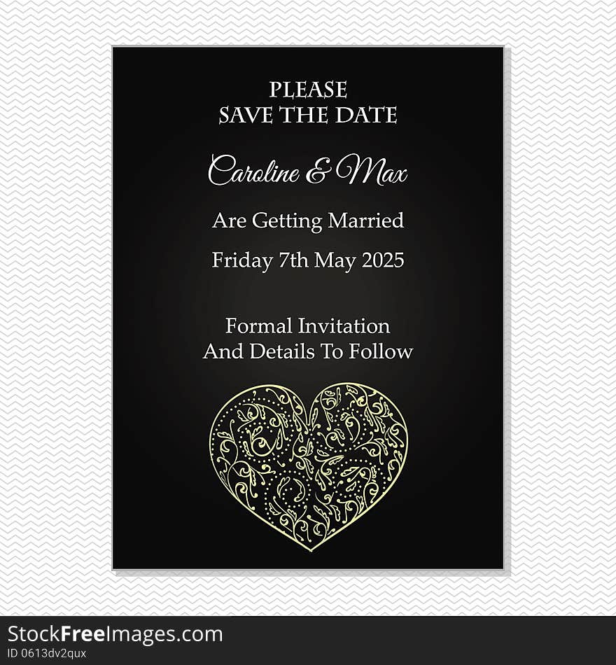 Wedding card or invitation with abstract floral background