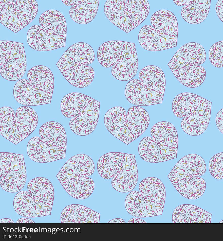 Vector seamless background with flowers. Vector seamless background with flowers