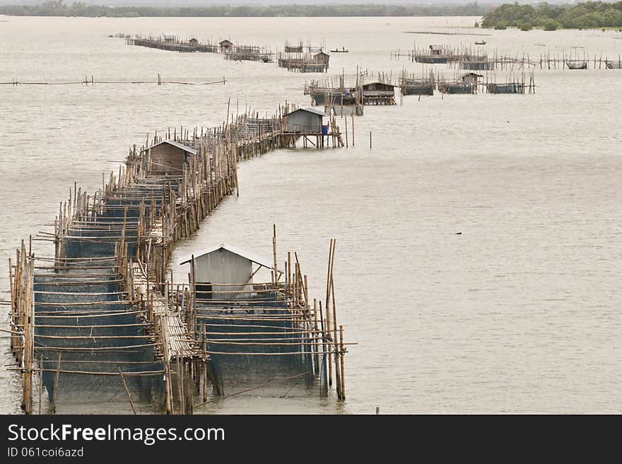 Fish farming in Chantaburi province, Thailand