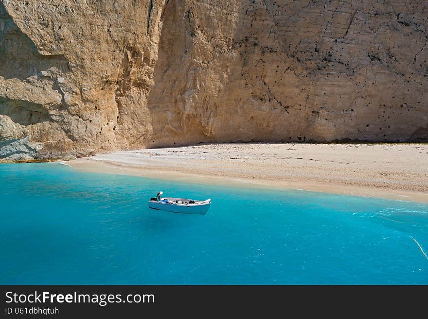 Beach on the Zakynthos island, Greece.