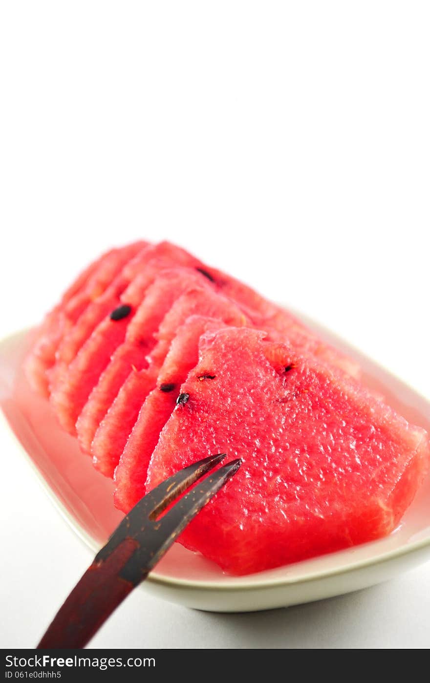 Fresh Slices Of Red Watermelon