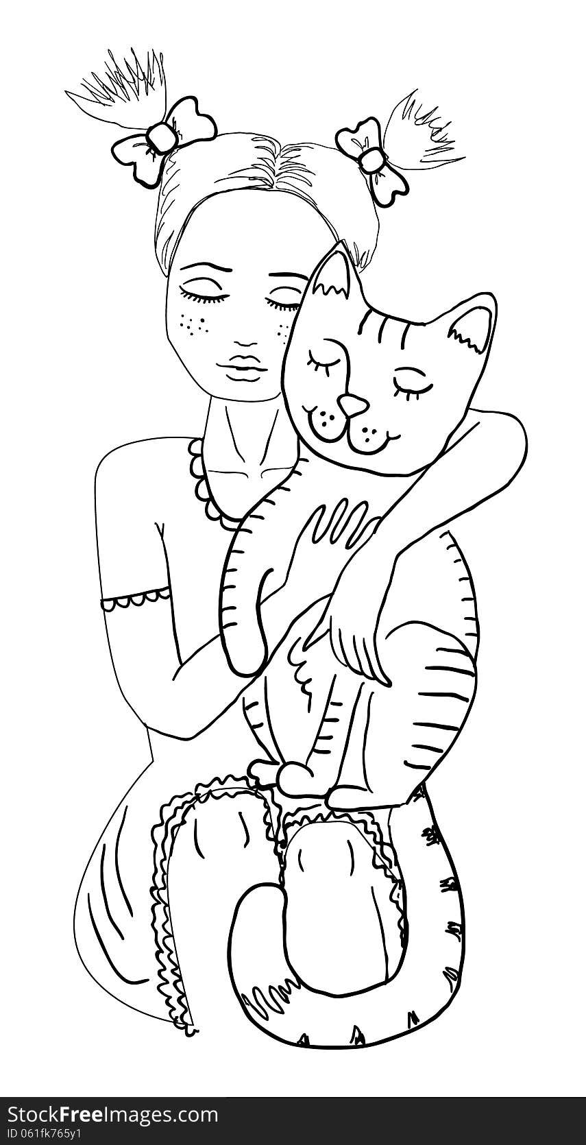 Cat and Girl