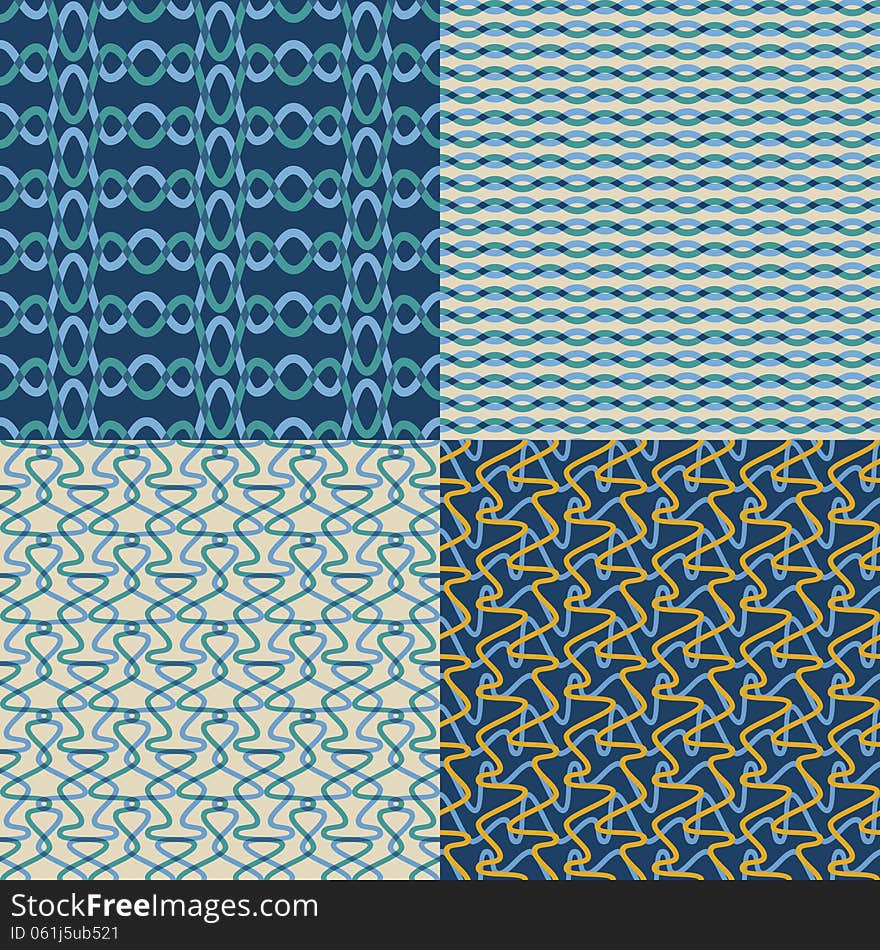 Set of  geometric patterns.