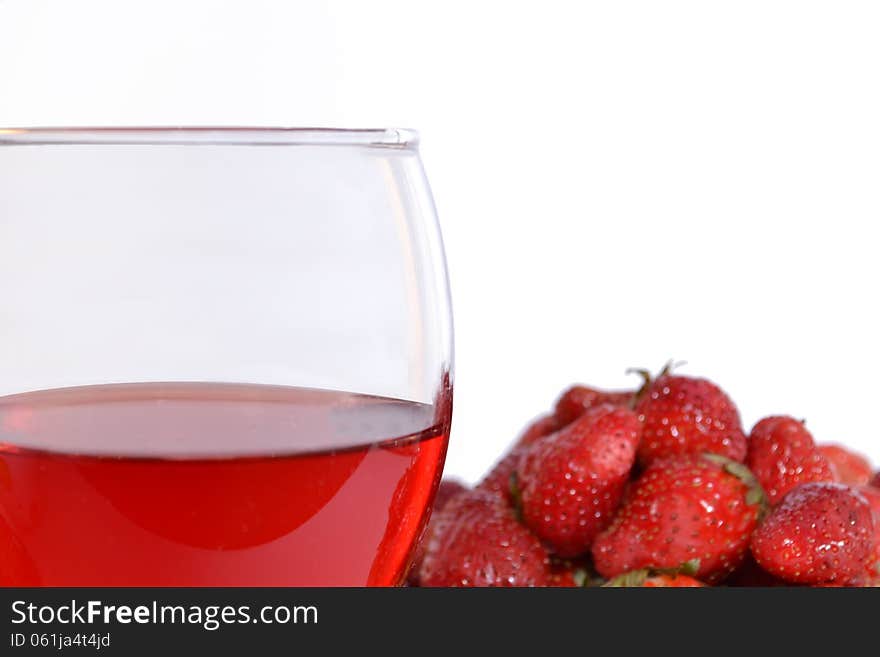 Strawberries and strawberry wine