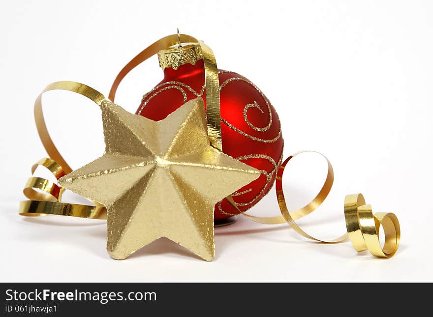 Red-golden Bauble And Star