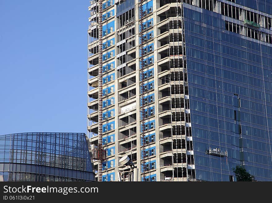 Construction site of the high-rise building. Construction site of the high-rise building