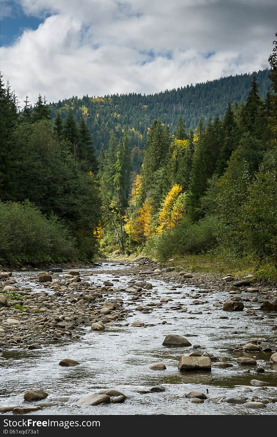 Landscape With A Mountain River