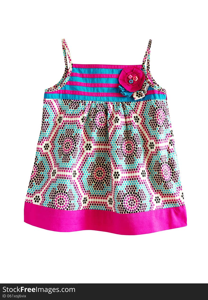 Bright Girl Dress.Isolated.