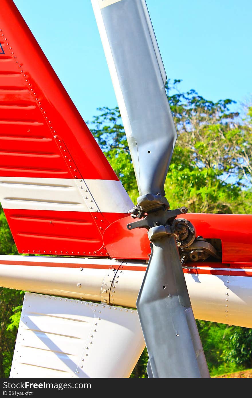 Helicopter, Details of the rotor and part of the body of modern military helicopters closeup