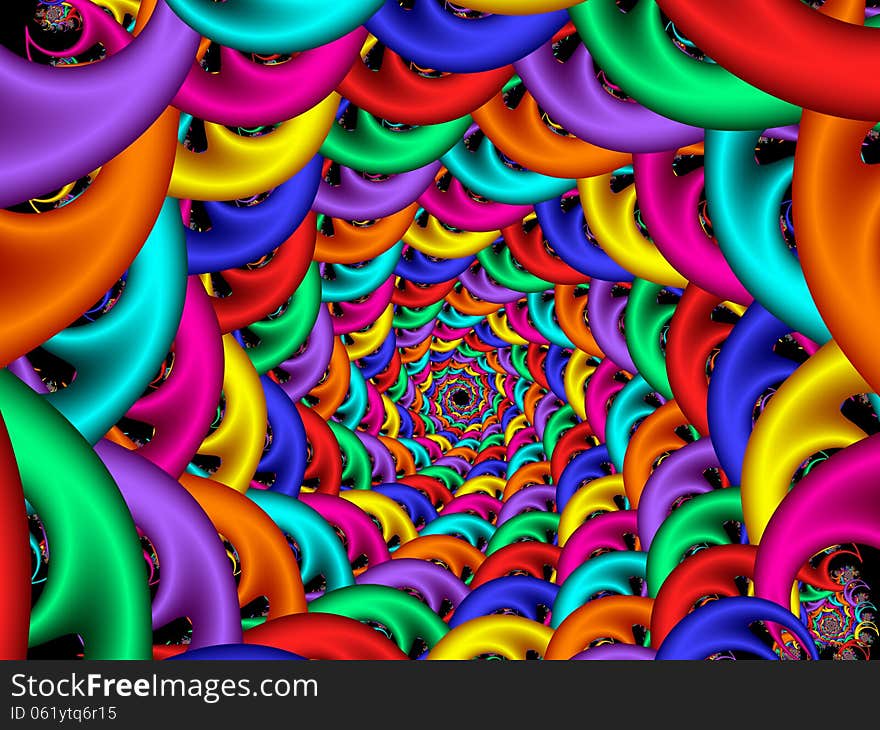 Composition of dreamy spirals and colors. Composition of dreamy spirals and colors