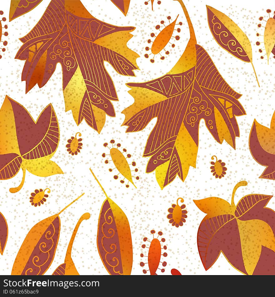 Vector Seamless Background: Autumn