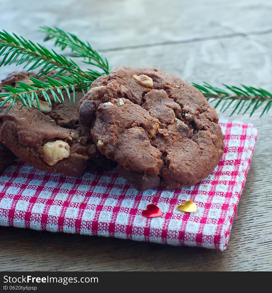 Cookies on a napkin