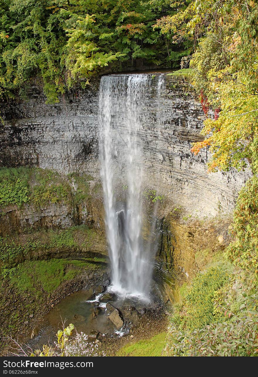 Waterfall in autumn. Tew’s Falls in autumn, Ontario, Canada. Waterfall in autumn. Tew’s Falls in autumn, Ontario, Canada