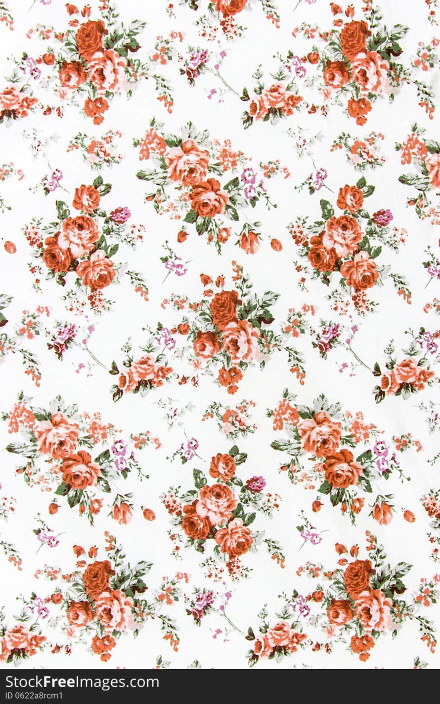 Rose bouquet design Seamless pattern on fabric, as  background