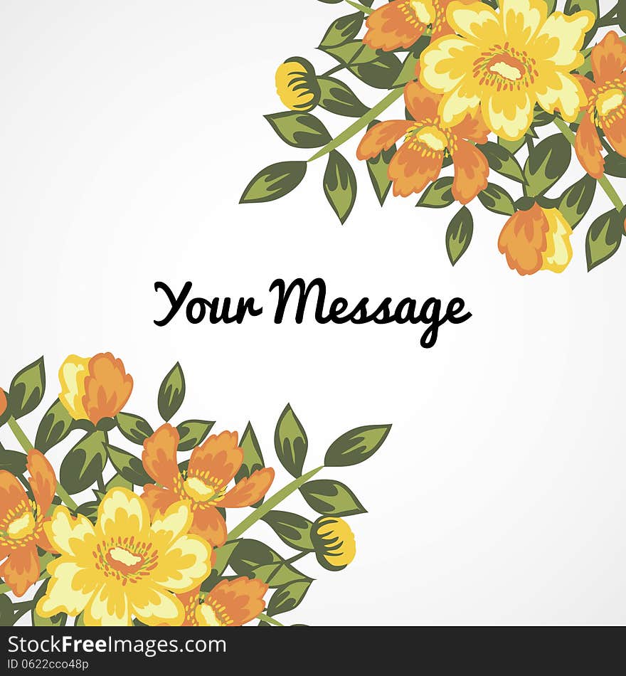 Fresh background with plants and flowers. Fresh background with plants and flowers