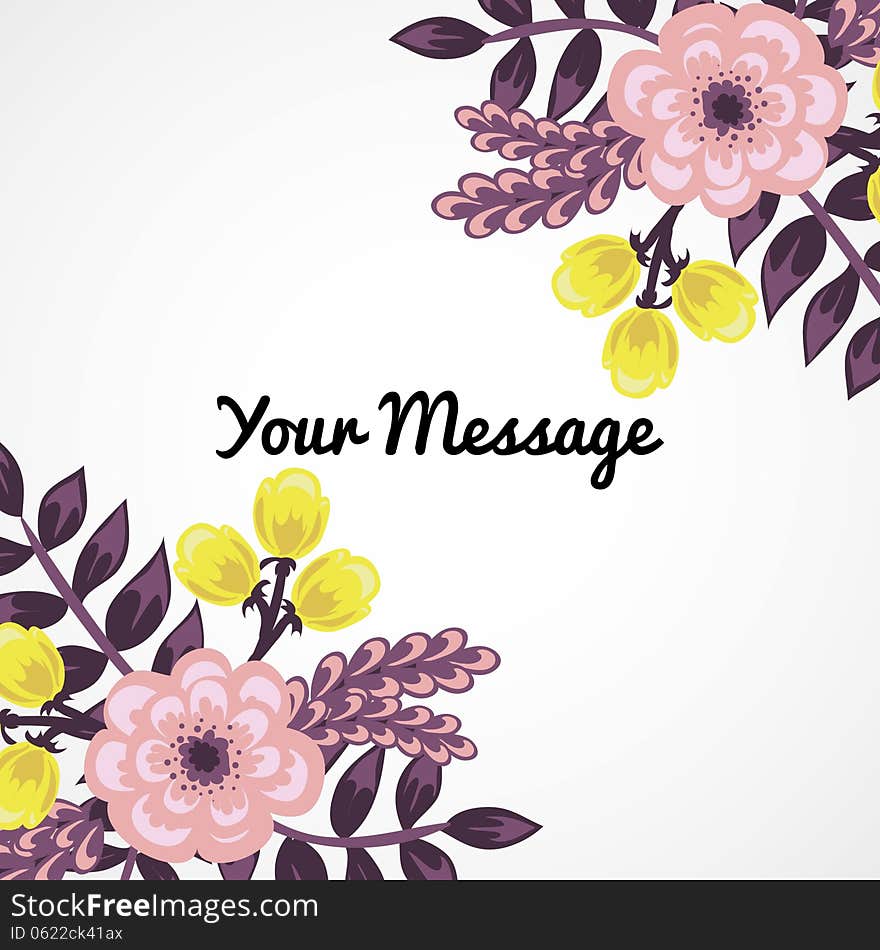 Fresh background with plants and flowers. Fresh background with plants and flowers