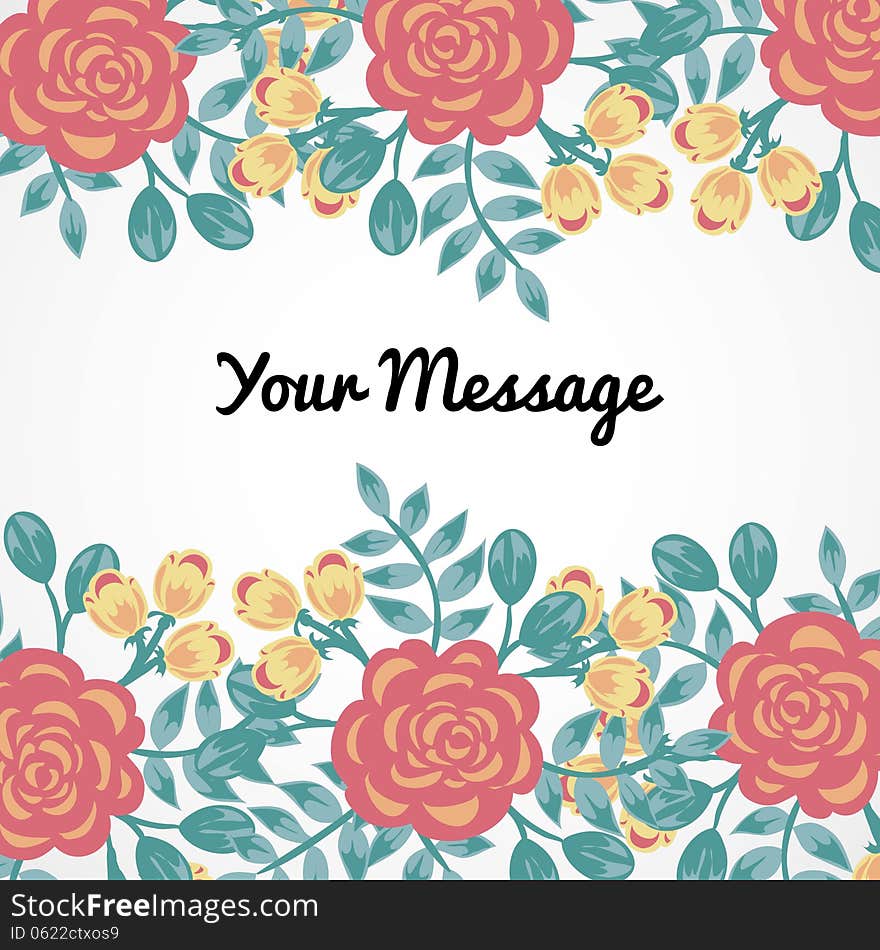 Fresh background with plants and flowers. Fresh background with plants and flowers