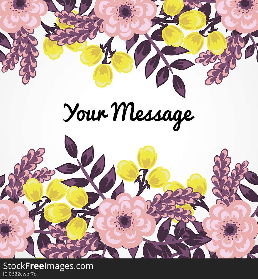 Fresh background with plants and flowers. Fresh background with plants and flowers