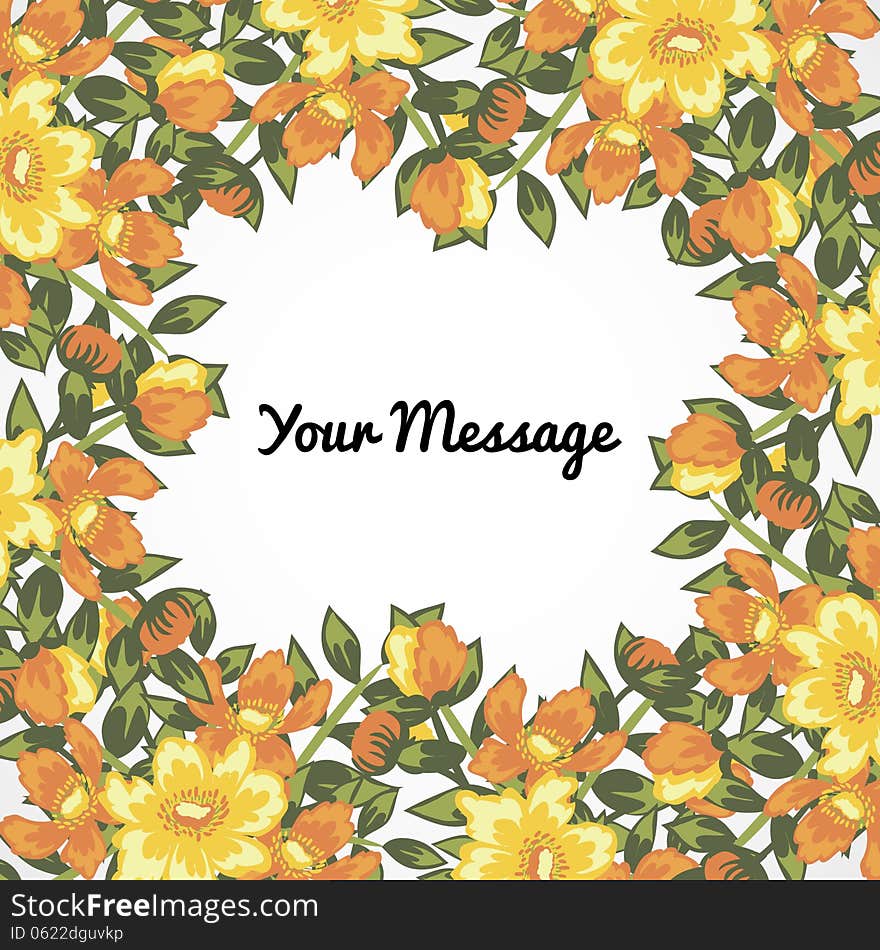 Fresh background with plants and flowers. Fresh background with plants and flowers