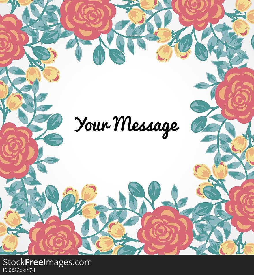 Fresh background with plants and flowers. Fresh background with plants and flowers