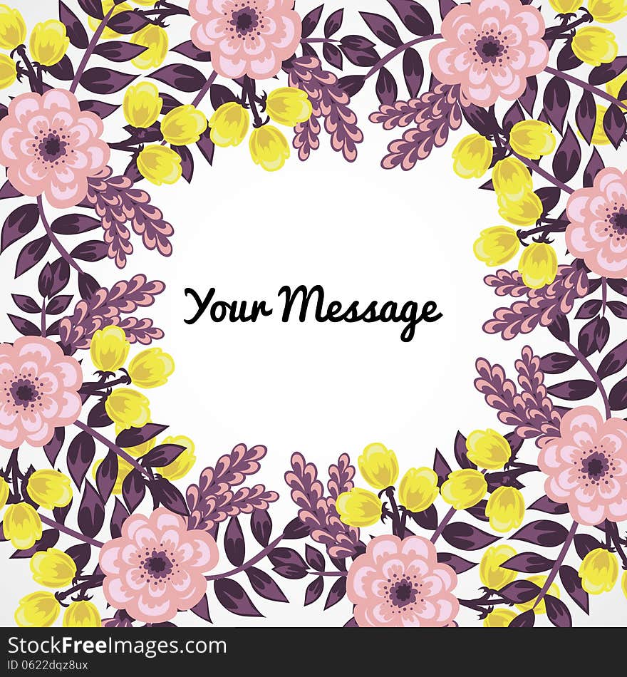 Fresh background with plants and flowers. Fresh background with plants and flowers