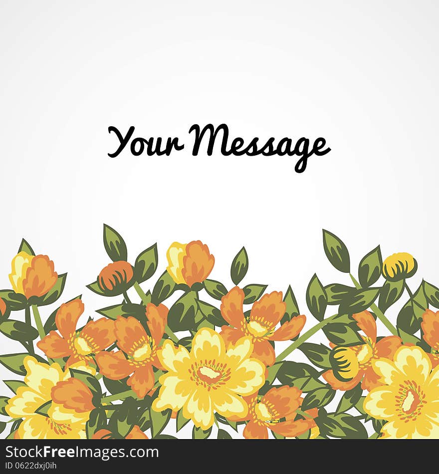 Fresh background with plants and flowers. Fresh background with plants and flowers