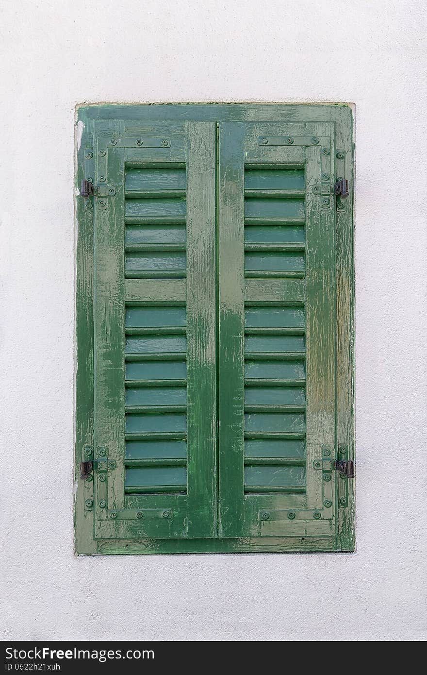 Window With Green Shutters