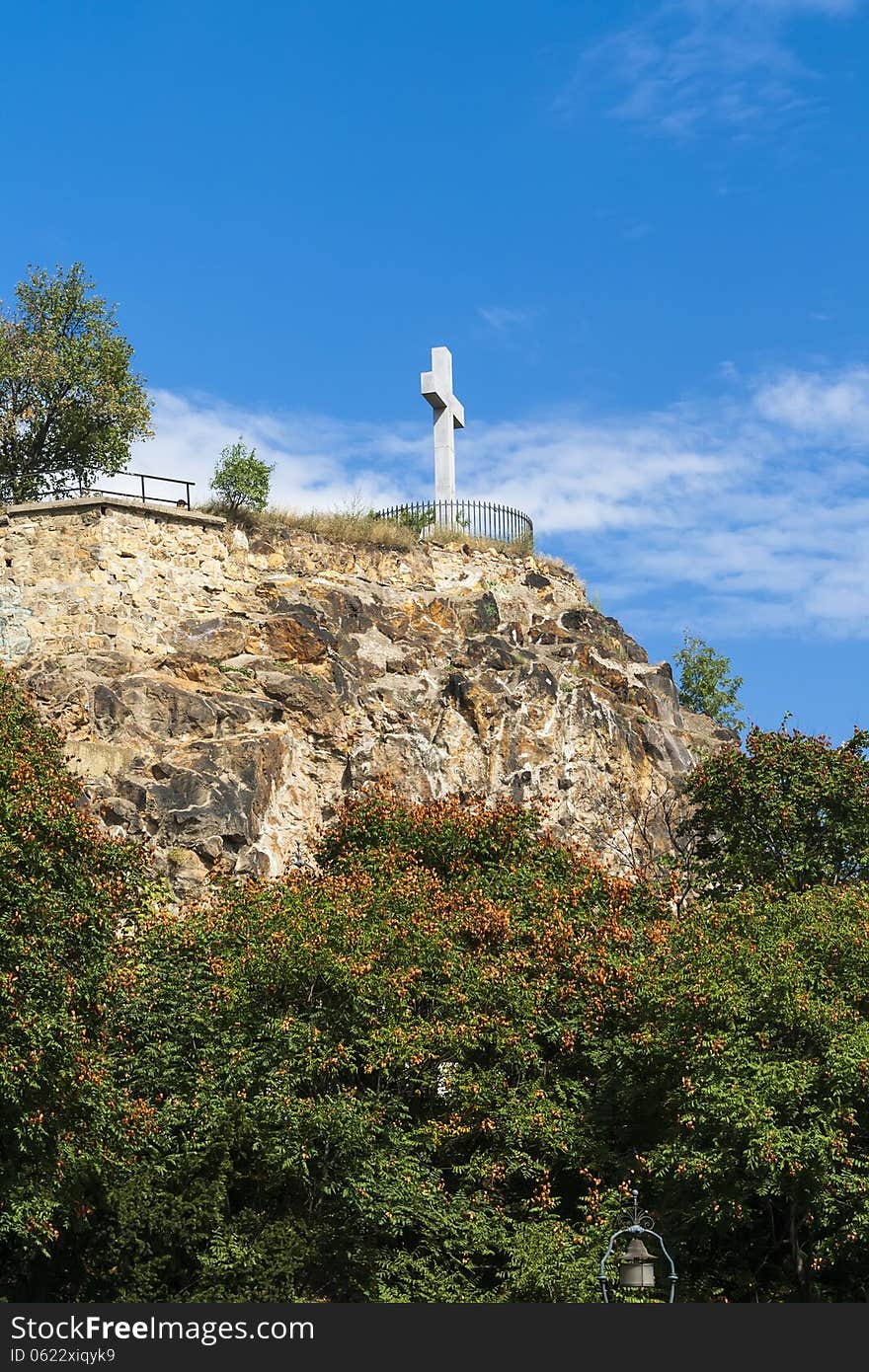 Memorial cross in Budapest. Hungary