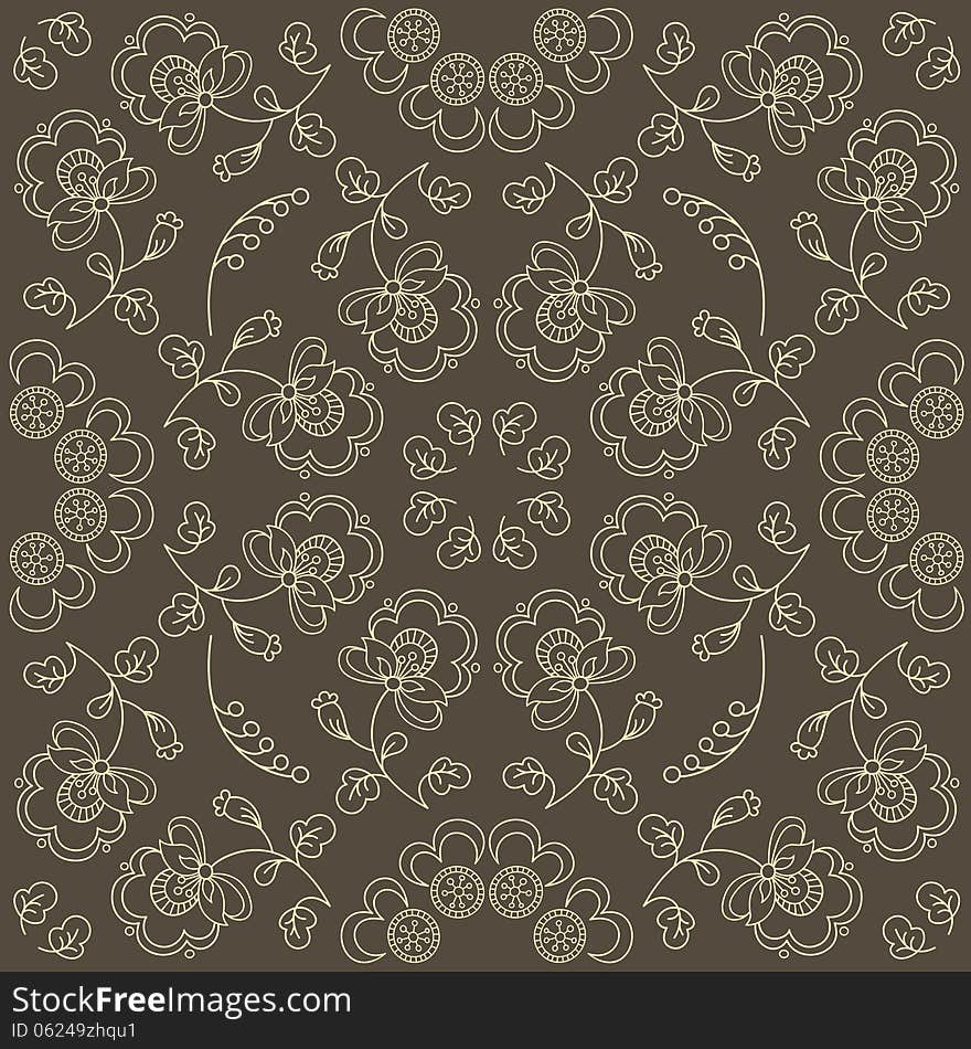 Seamless vector pattern. The pattern can be repeated or tiled without any visible seams. Swatch is included