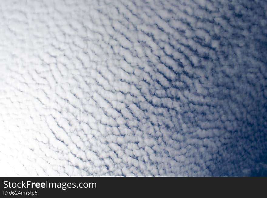 Cirrocumulus clouds in Blue sky. Cirrocumulus clouds in Blue sky