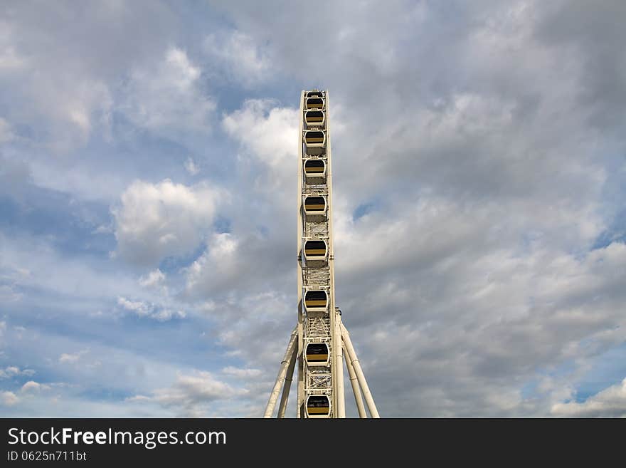 Ferris wheel and blue sky