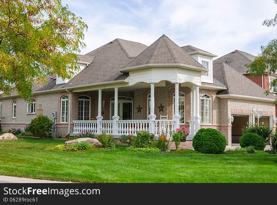 Detached bungalow in suburban development. Detached bungalow in suburban development