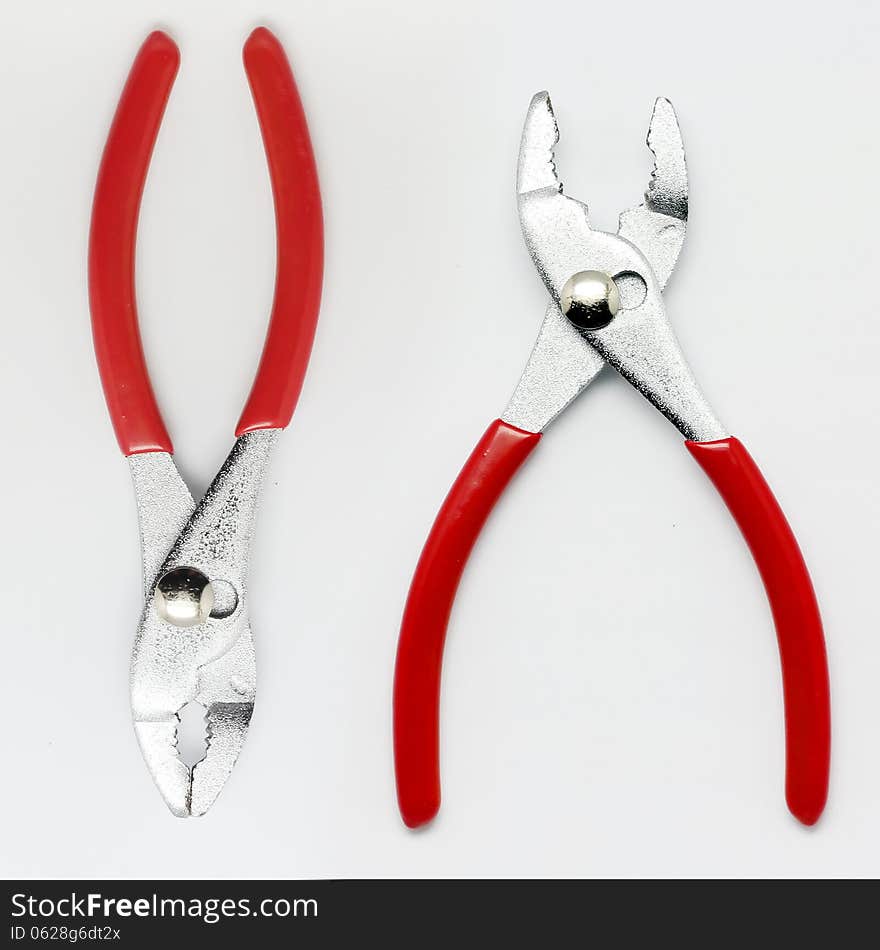 Pliers isolated on white background