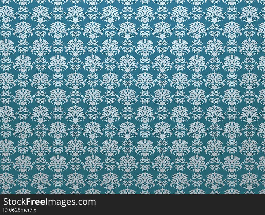 Seamless art pattern blue abstract wallpaper