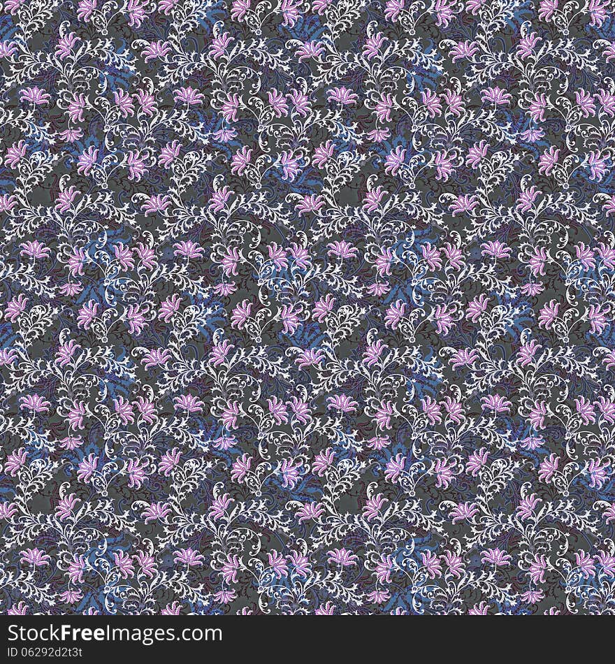 Seamless pattern of beautiful floral elements. Seamless pattern of beautiful floral elements