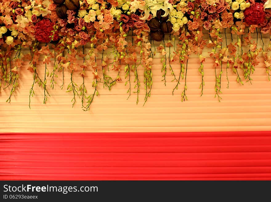 Romance wide scene wedding background decoration