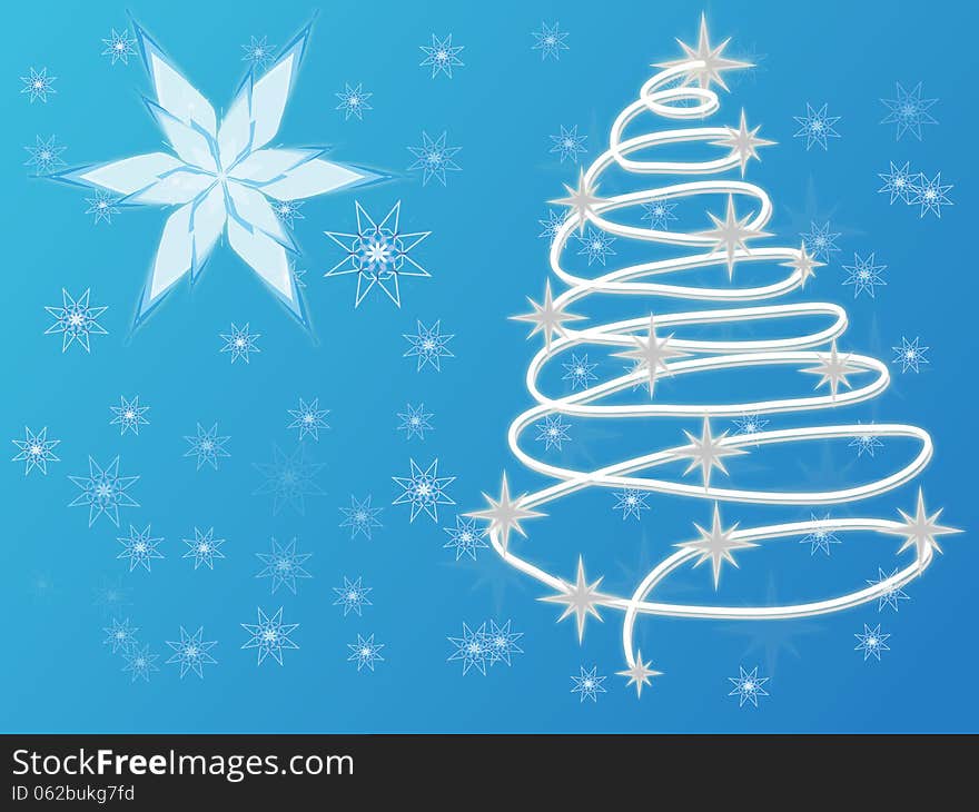 Abstract christmas tree background