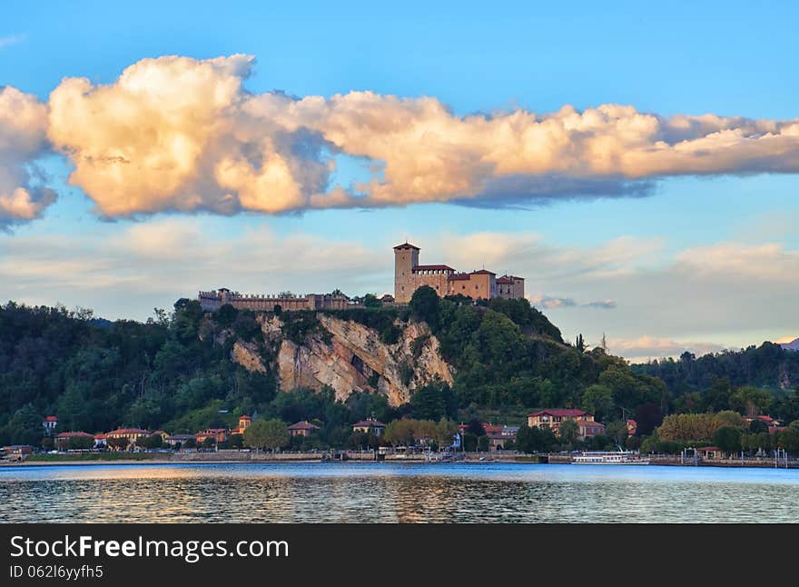 Fortress Borromeo, Medieval Castle of Angera in the lake Maggiore, Italy. Fortress Borromeo, Medieval Castle of Angera in the lake Maggiore, Italy