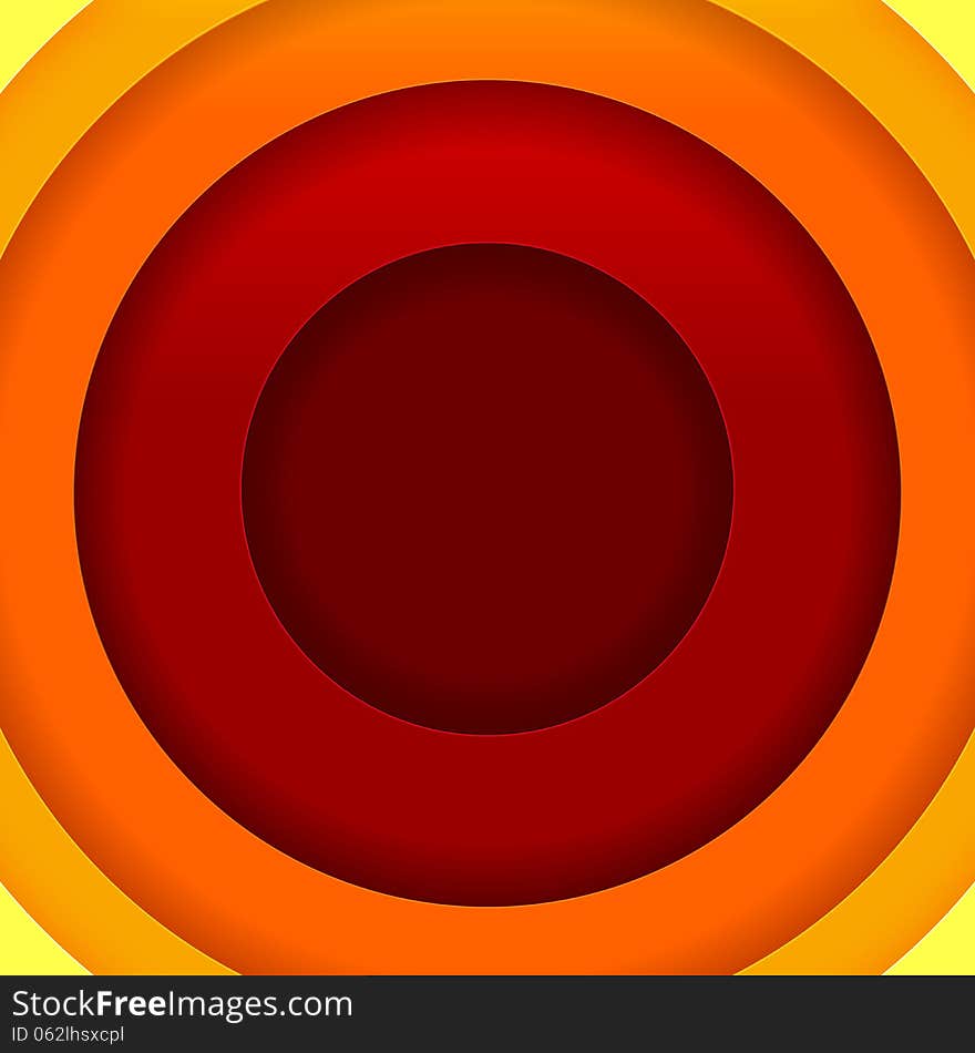 Abstract red, orange and yellow round shapes backg