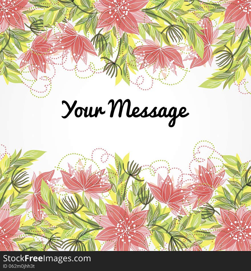 Fresh background with plants and flowers. Fresh background with plants and flowers